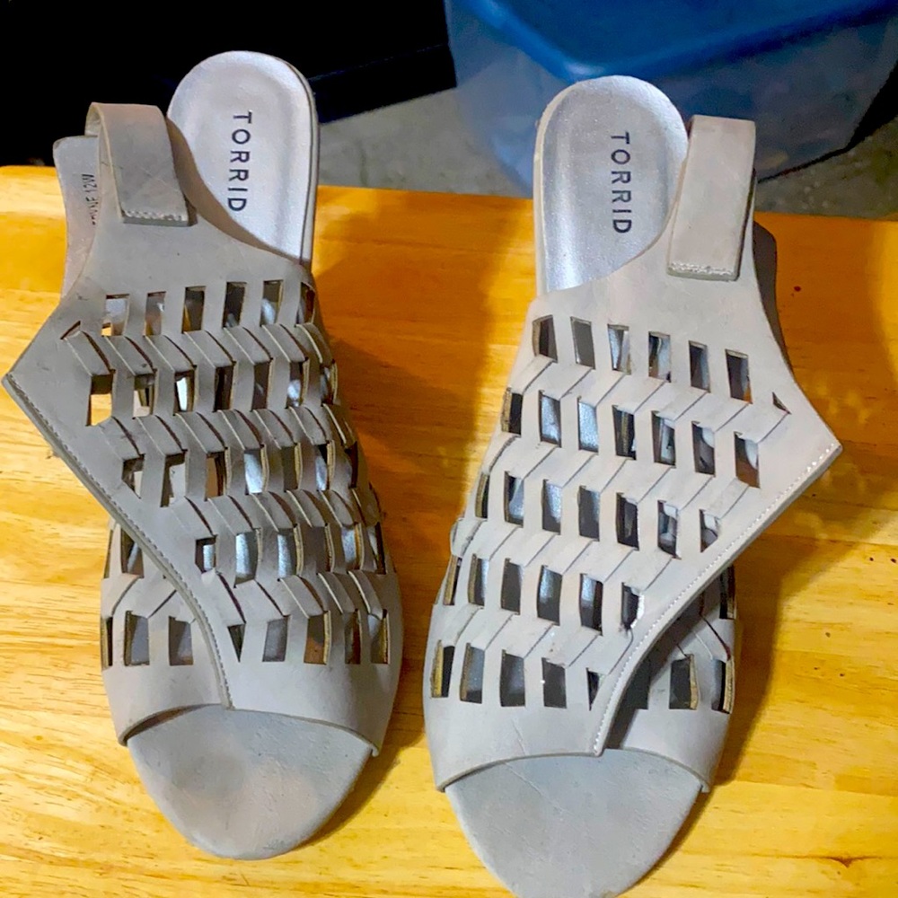 Torrid Silver Heel Sandals